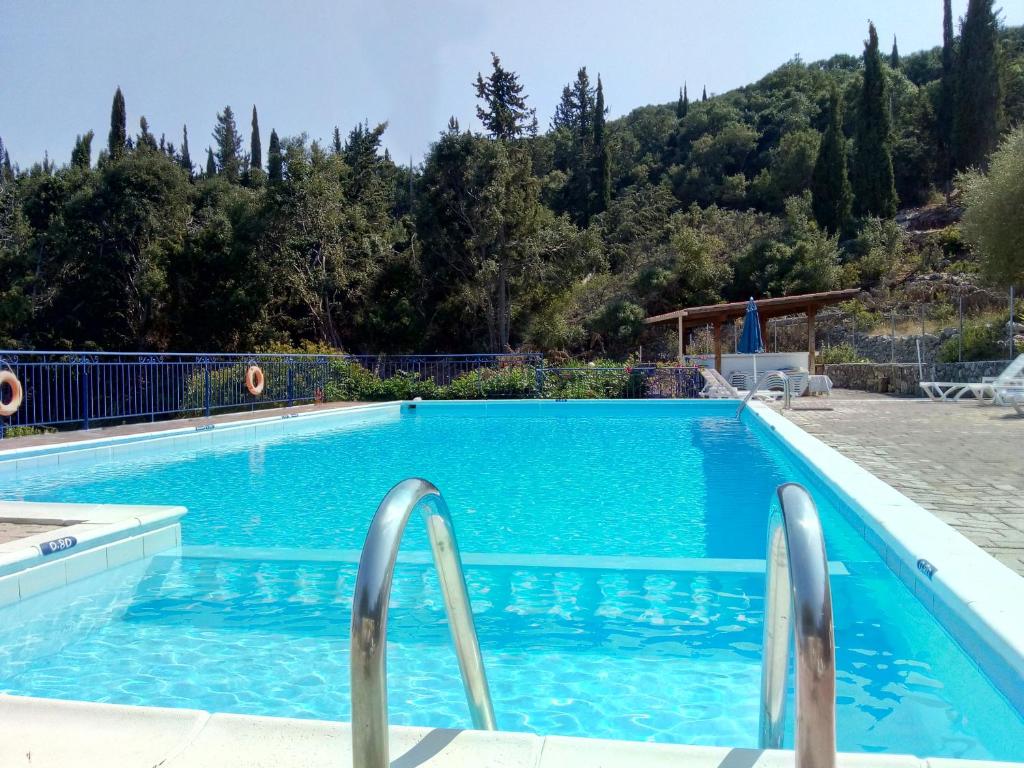 Garden pathway leading to the sea with lush greenery