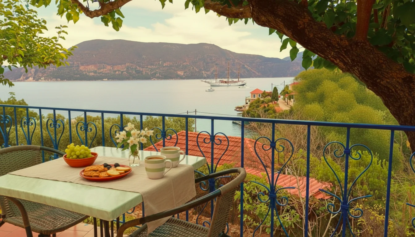 Sunset over the sea with a sailboat